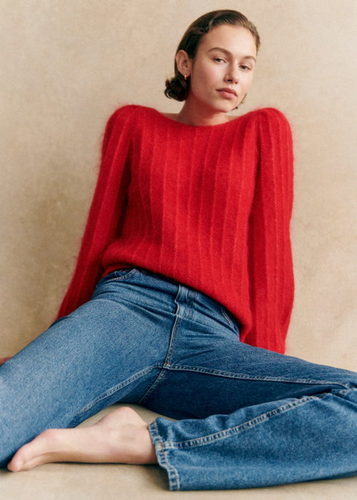 Sézane - Pull ARETHA Rouge carmin - 110€