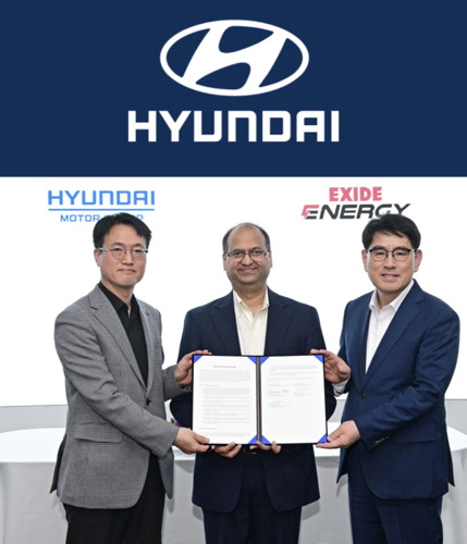 Hyundai Motor establece una asociación estratégica con Exide Energy para la localización de baterías de vehículos eléctricos en India