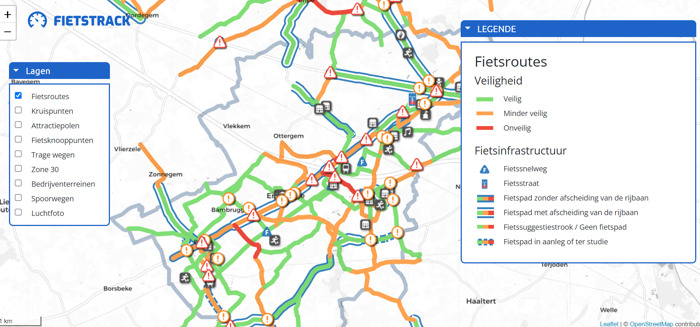 Provincie Oost-Vlaanderen en Erpe-Mere ontwikkelen fietsroutekaart voor veiliger fietsverkeer