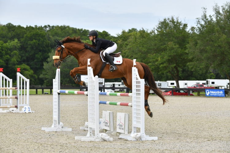 Mike competing in an Ocala Show Jumping event (2022)