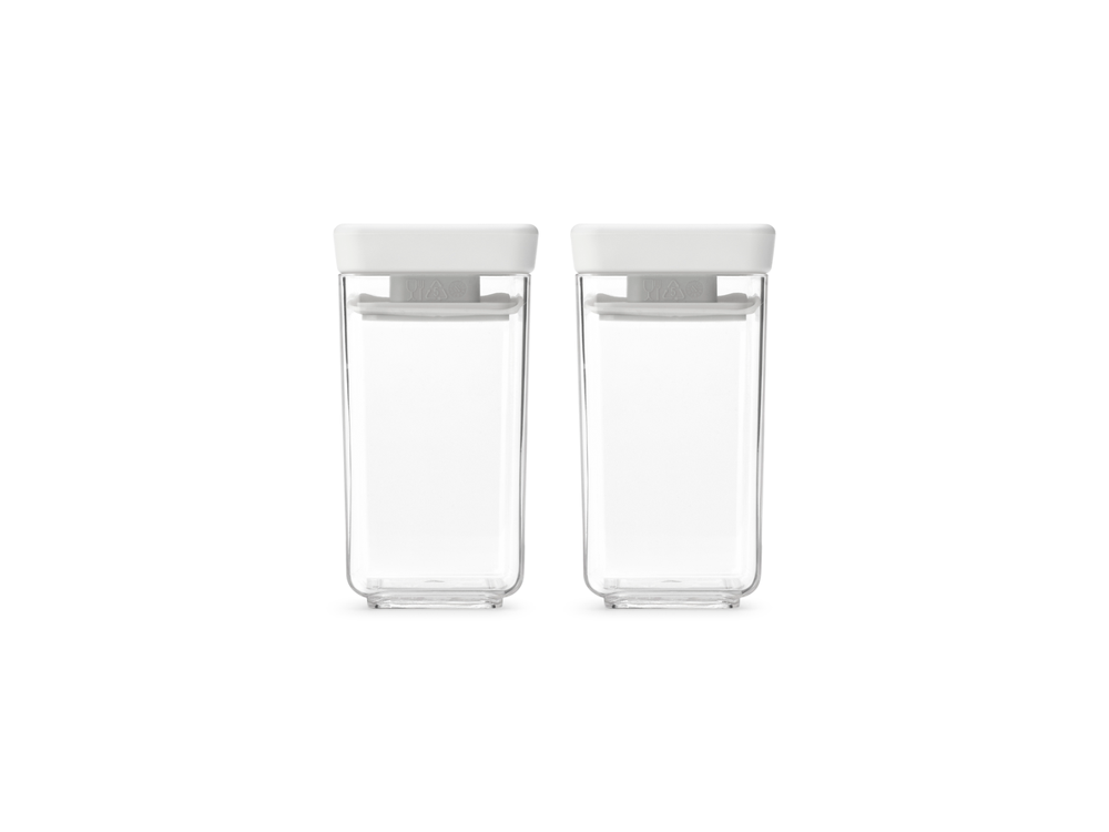 Tasty+ Stackable Canister, Set of 2 - Light Grey - 8710755230585 Brabantia_1181x886px_X_NR-35069