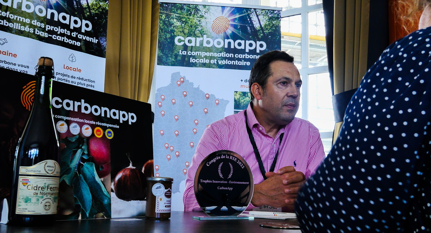 Didier Girard, Directeur commercial de Carbonapp, au Congrès de la RSE (crédit photo : Carbonapp)