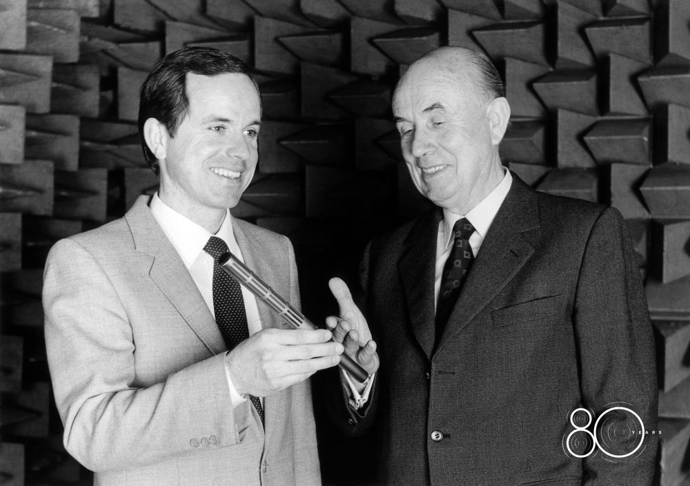 Fritz and Jörg Sennheiser 1982. 