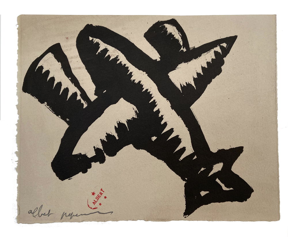 Airplane, 26 x 21 cm, ink on paper, 1991