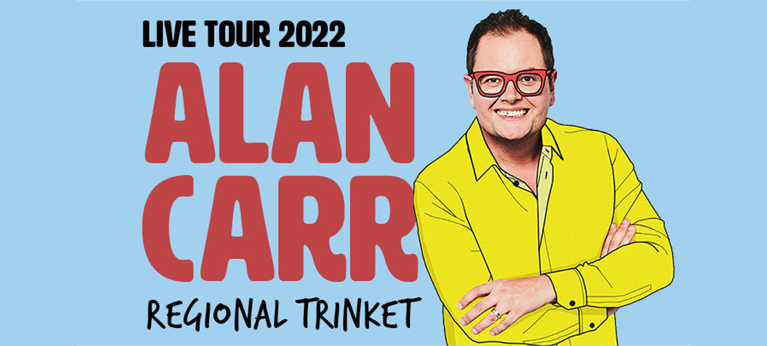 British comedy superstar Alan Carr performing in Belgium for the first time