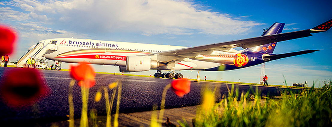 Brussels Airlines flies the Belgian Red Devils to Brazil