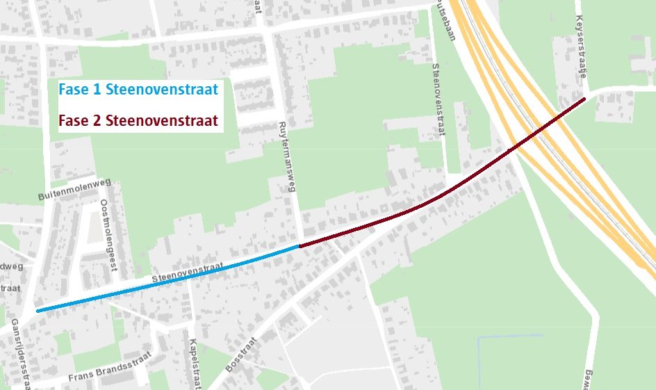 Plan asfalteringswerken Steenovenstraat