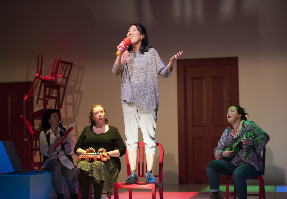 Sarah Donald, Trish Cooper, Yumi Ogawa, and Jennifer Paterson in Mom’s the Word / Photos by Emily Cooper
