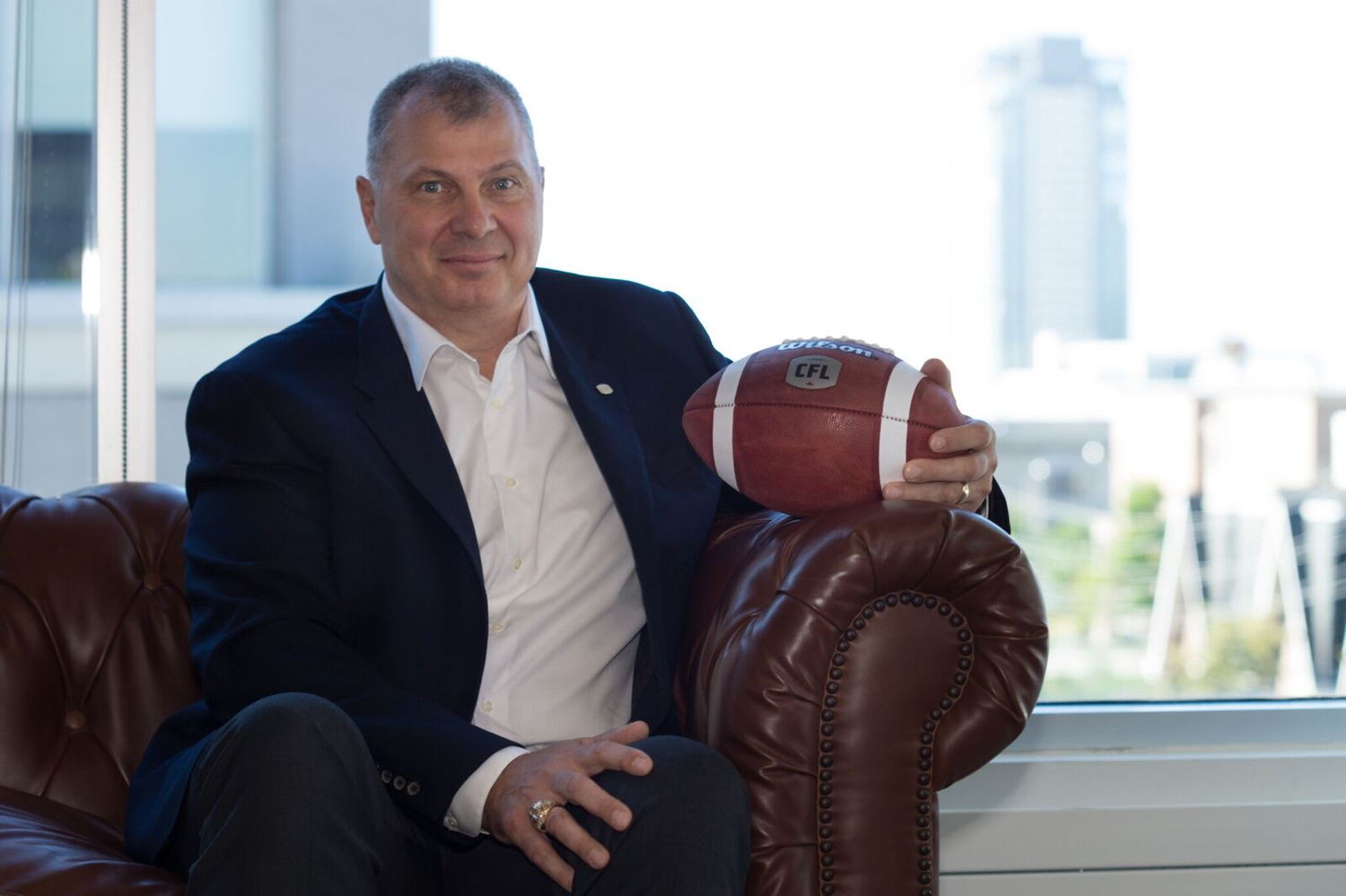 Le Commissaire de la LCF Randy Ambrosie. Crédit Photo : Danny Gibson/LCF.