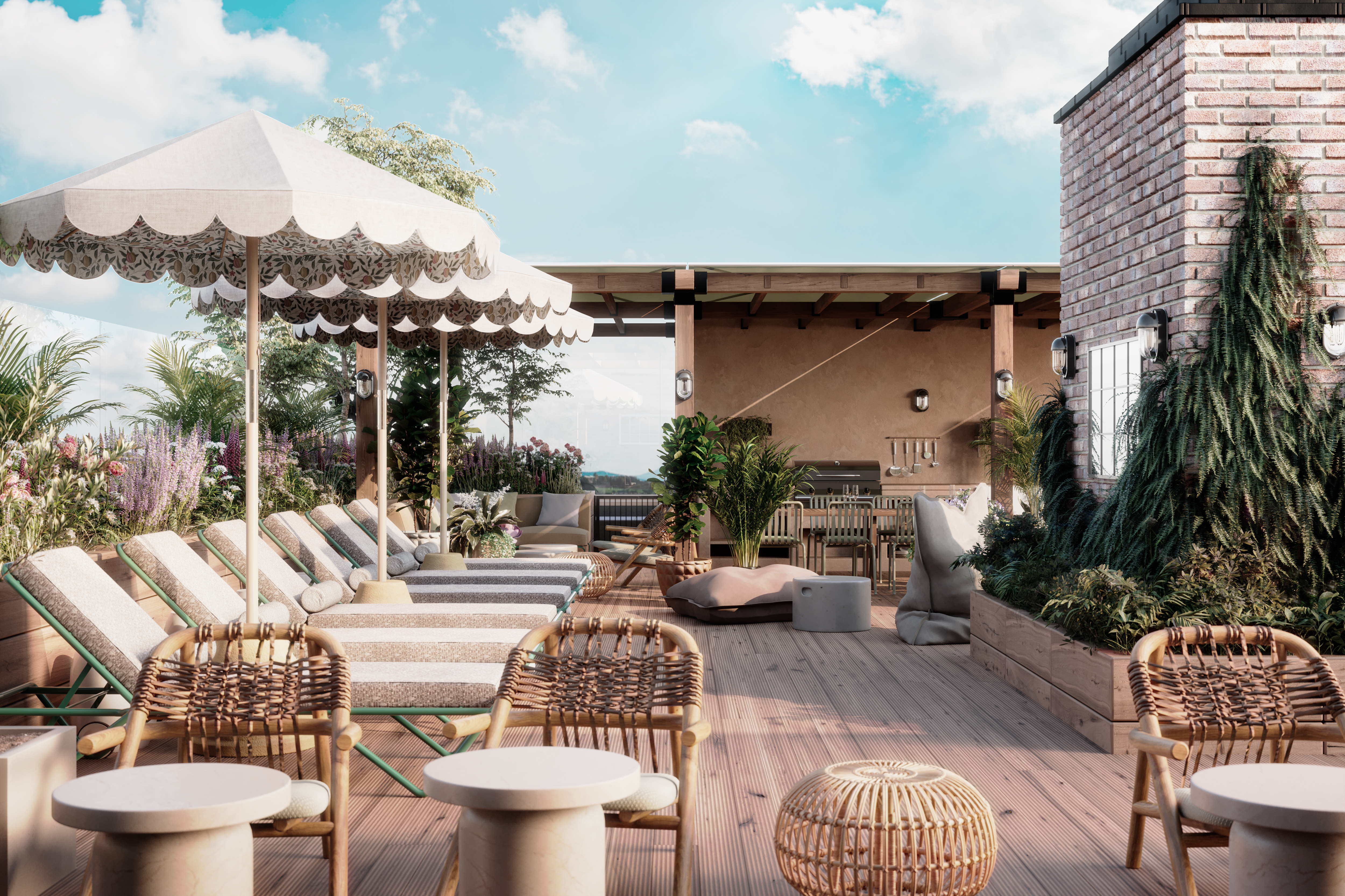 Rooftop terrace at The Gessner (image credit: Way of Life) Rooftop terrace at The Gessner (image credit: Way of Life)