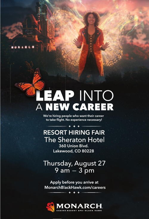Monarch Casino Resort Spa Hiring Fair poster