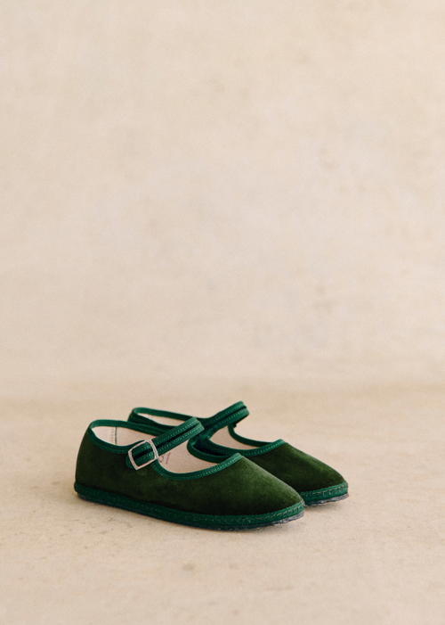 Petit Sézane - Chaussons Mary Jane Vert