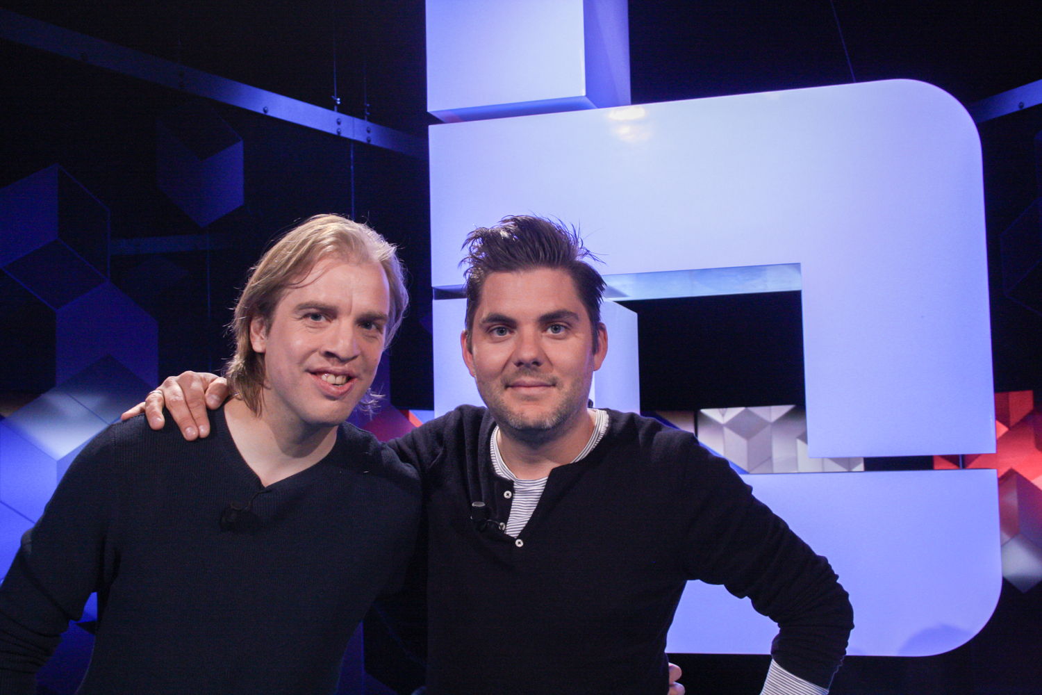 Jeroen Meus en Jan Jaap van der Wal op maandag 6 juni in Blokken (c) VRT