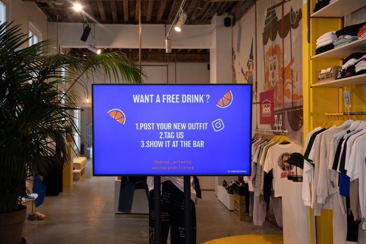 Smart Retail-Social Media Wall © stad Antwerpen