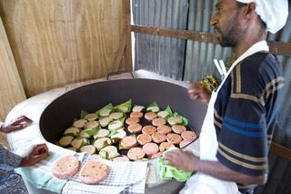 Local aquaponics production in action.