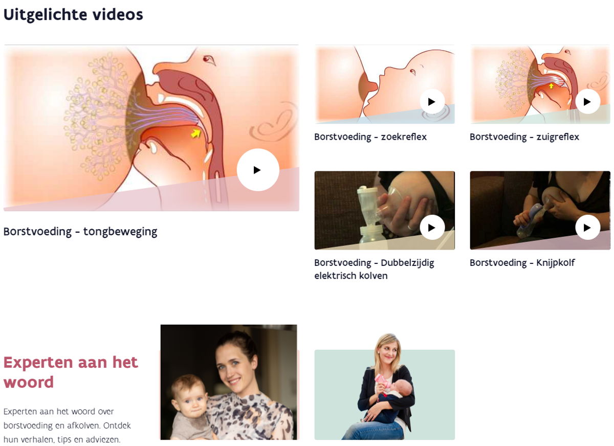 Heldere informatie over borstvoeding op de compleet nieuwe www.kindengezin.be