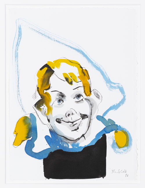 Thomas Schütte,  Untitled, (Handpuppe), 1996 Waterverf op papier (3x) Bruikleen Collectie Matthys Colle