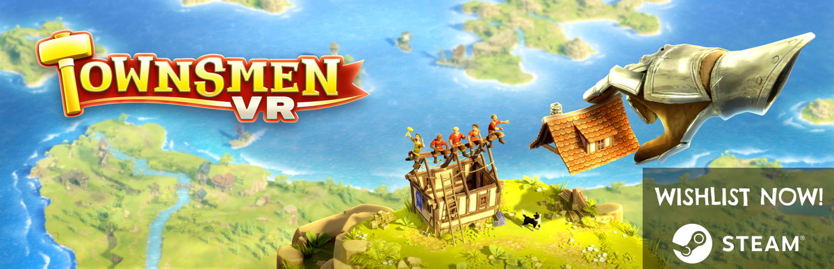 Townsmen VR uses the exciting possibilities of virtual reality to further enhance the classic city building game with entirely new gameplay experiences and interactive mechanics.