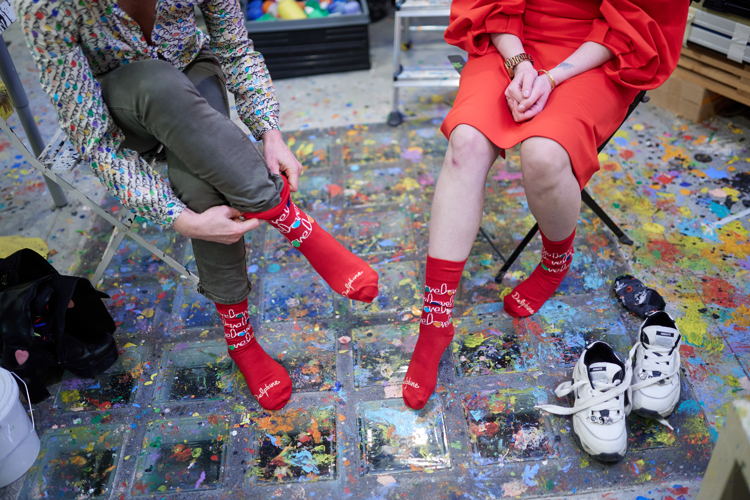 Prinses Delphine van Saksen-Coburg & Demi De Ceulaerde © #mucosocks Mucovereniging Prinses Delphine van Saksen-Coburg & Demi De Ceulaerde © #mucosocks Mucovereniging