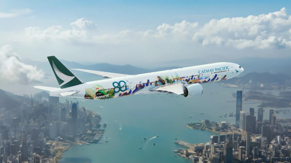 キャセイパシフィック航空ボーイング777-367型旅客機模型　香港精神号特別塗装 創立80周年記念特別塗装機 第3弾「スピリット・オブ・香港」が3月より