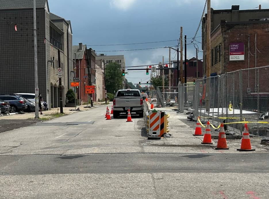 The center and right lanes of Forbes Avenue scheduled to be paved starting next week The center and right lanes of Forbes Avenue scheduled to be paved starting next week