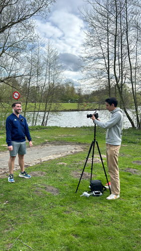 Gilles De Backer van Utopia voor de camera