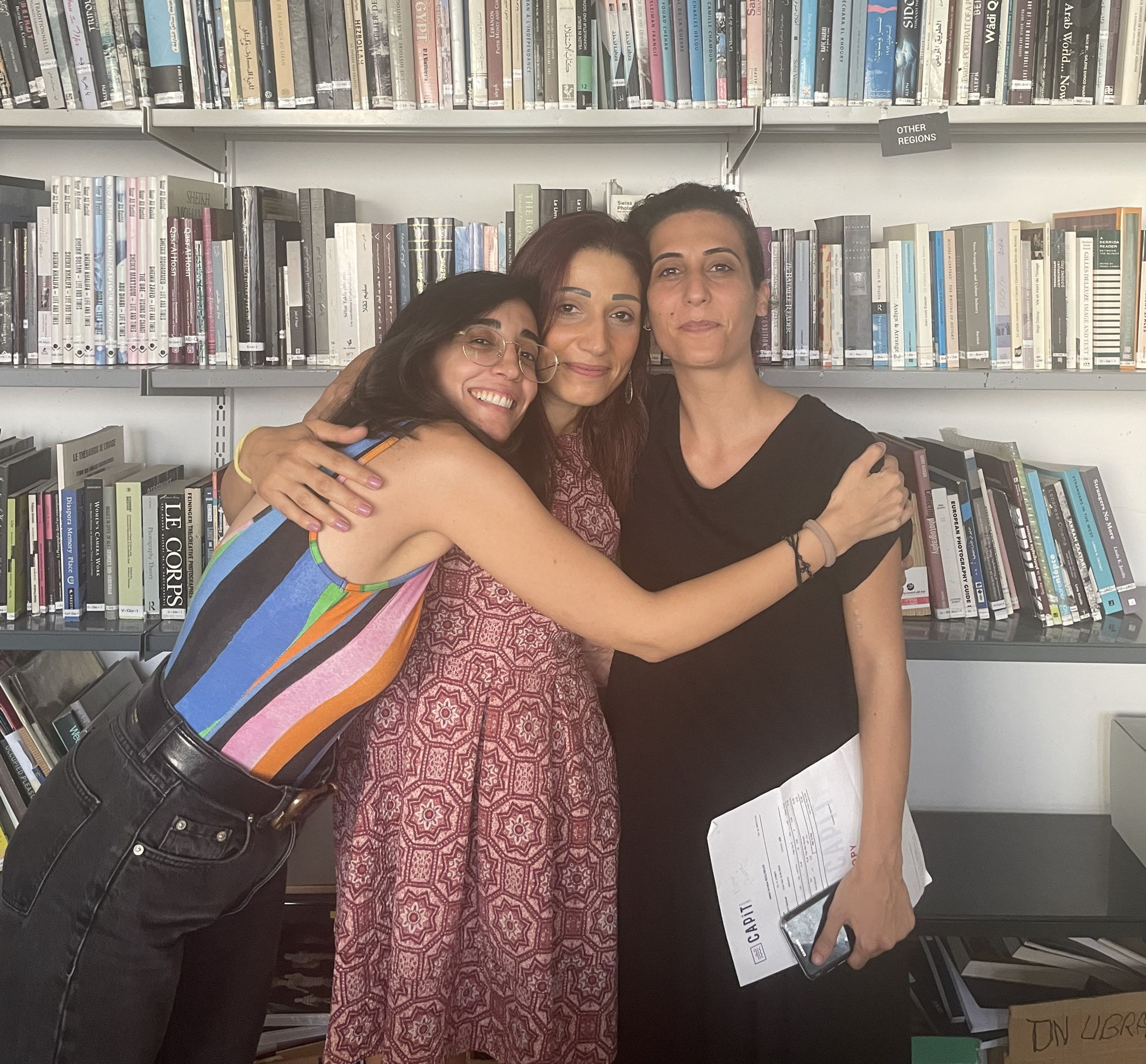 From left to right: Blanche Eid, Rana Souki, and Cynthia Zeidan. Photo: Nadim Saadeh / AIF.