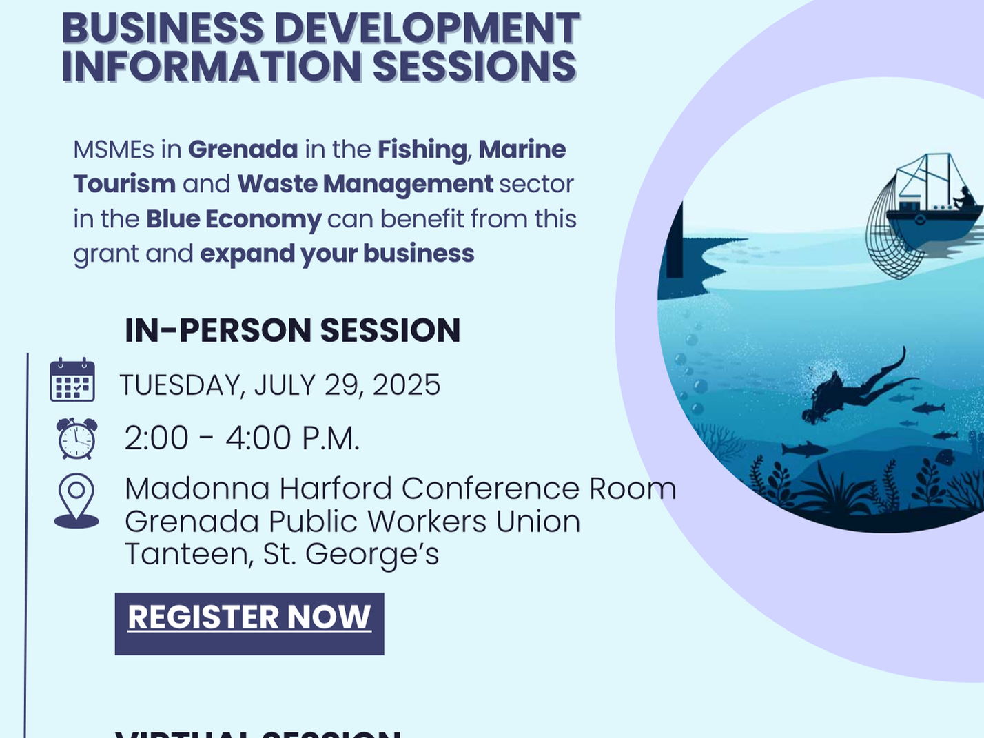 UBEC hosts Information Sessions in Grenada to boost Blue‑Economy MSMEs