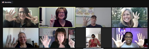 LCFA patient advocates hold up a finger for each year they've been #livingwithlungcancer LCFA patient advocates hold up a finger for each year they've been #livingwithlungcancer