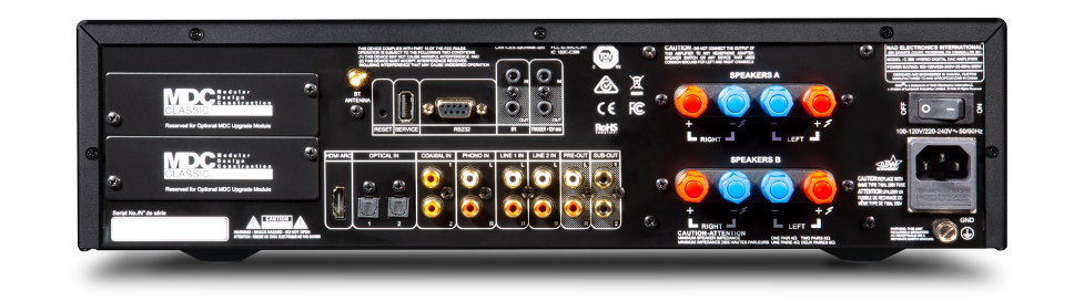 NAD C 399 HybridDigital DAC Amplifier Rear Panel