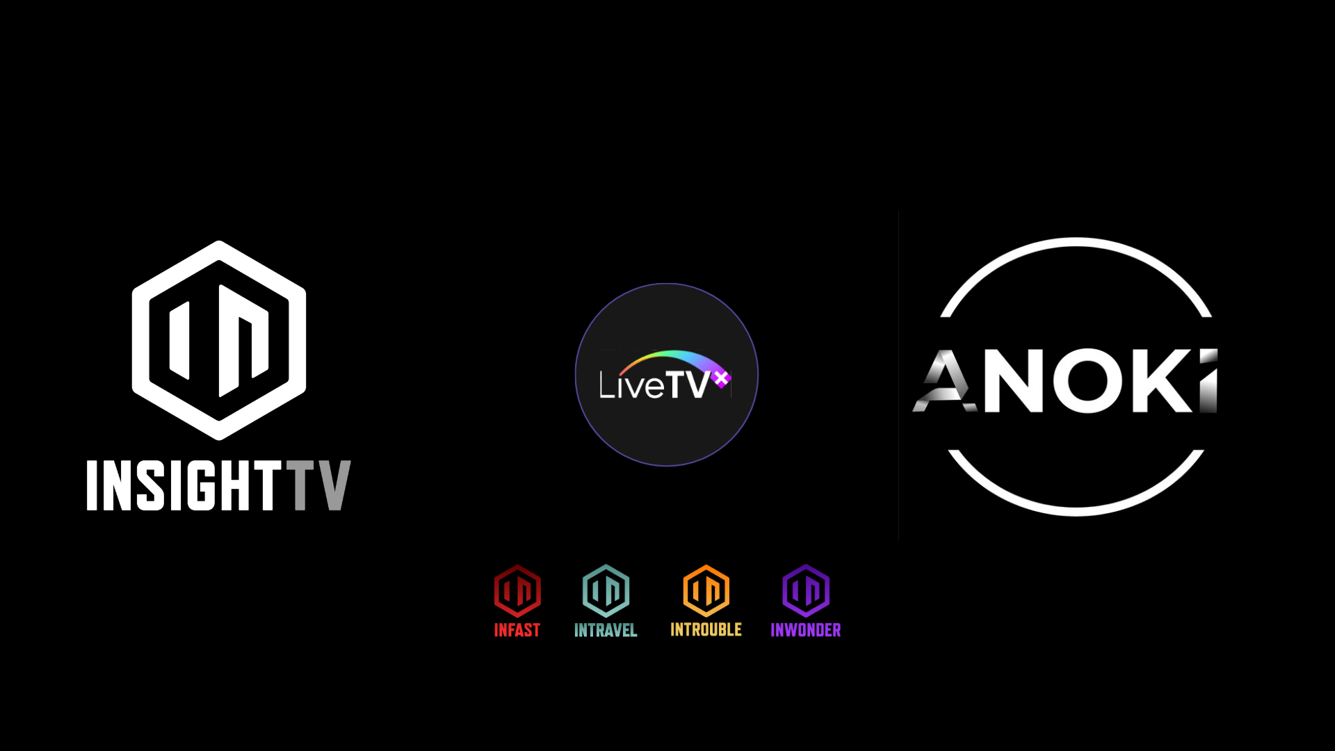INFAST, INTRAVEL, INTROUBLE and INWONDER launch in US on LiveTVx by Anoki INFAST, INTRAVEL, INTROUBLE and INWONDER launch in US on LiveTVx by Anoki