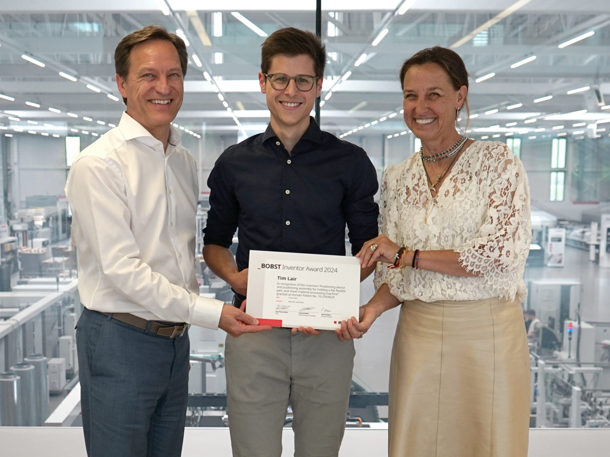 Mit dem Inventor Award 2024 würdigt BOBST eine weitere Innovation eines Mitarbeiters