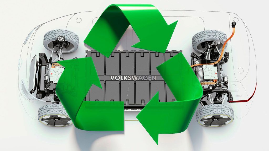 Para el reciclado de las baterías de los VE, Volkswagen piensa anticipadamente en el final del camino