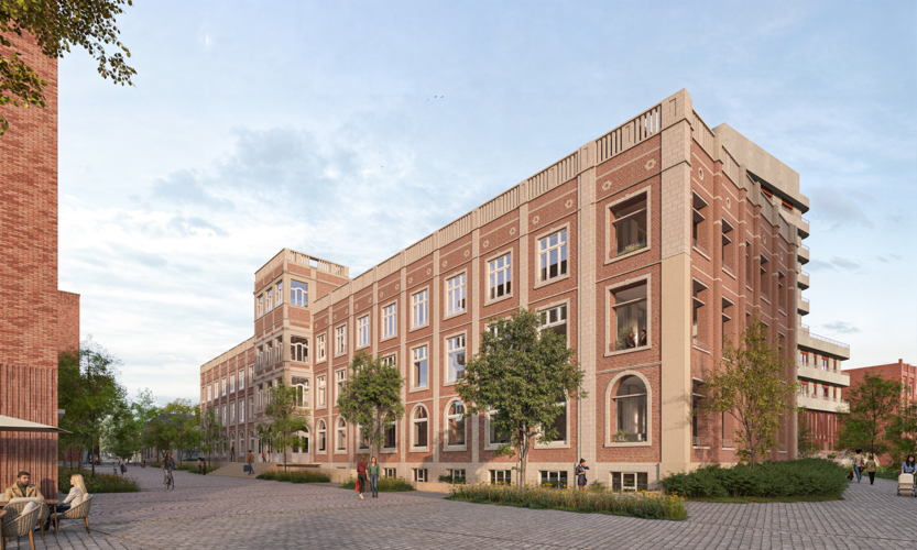 Ontwerpbeeld - Voorkant instituut Maisin