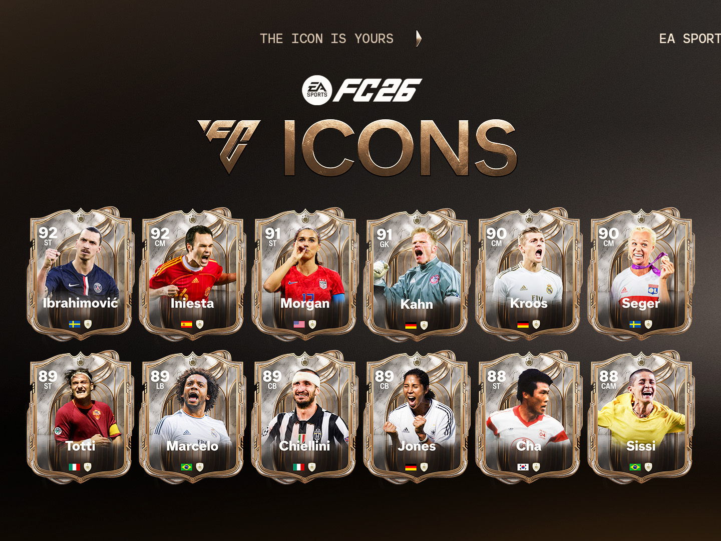 L'ICÔNE EST À TOI: DÉCOUVREZ LA TOUTE NOUVELLE PROMOTION D’ICÔNES DE FC 26