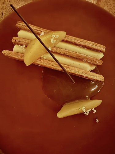 Milhojas con crema de vainilla de papantla