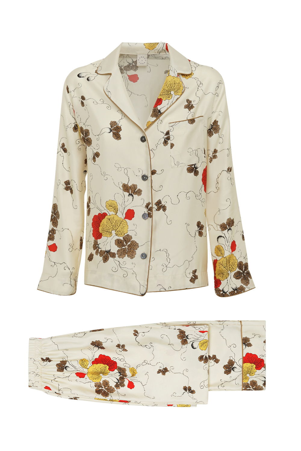 Ines Silk Pyjama Ivory - €656
