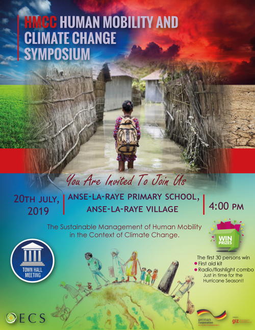 OECS-GIZ Symposium on Human Mobility in the Context of Climate Change Flyer.