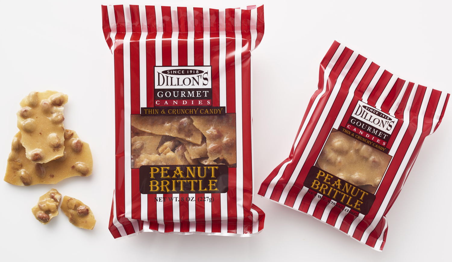 3.75 oz and 8 oz Peanut Brittle Snack Trays