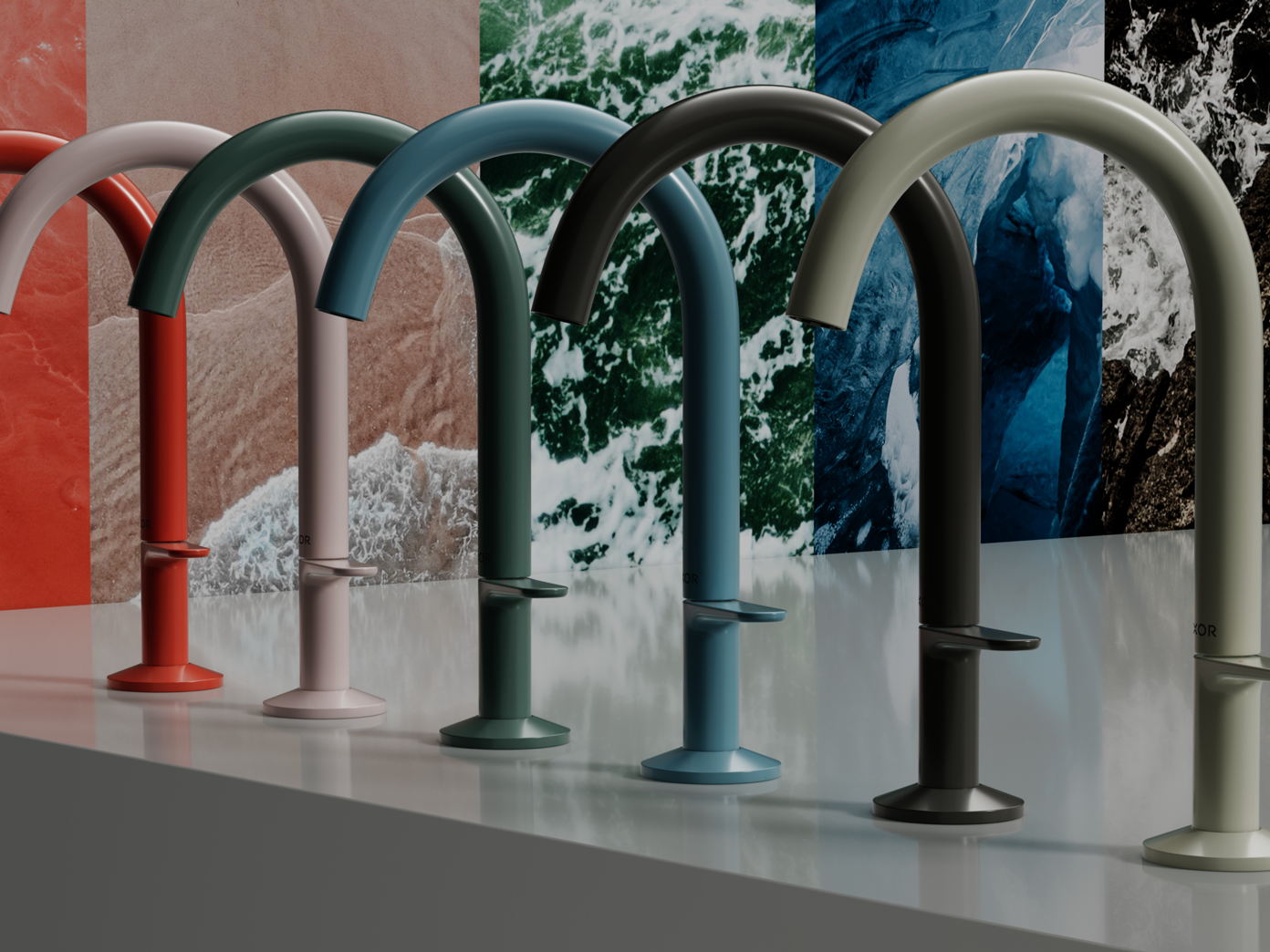 AXOR One in zes exclusieve kleuren samengesteld door designduo Barber Osgerby