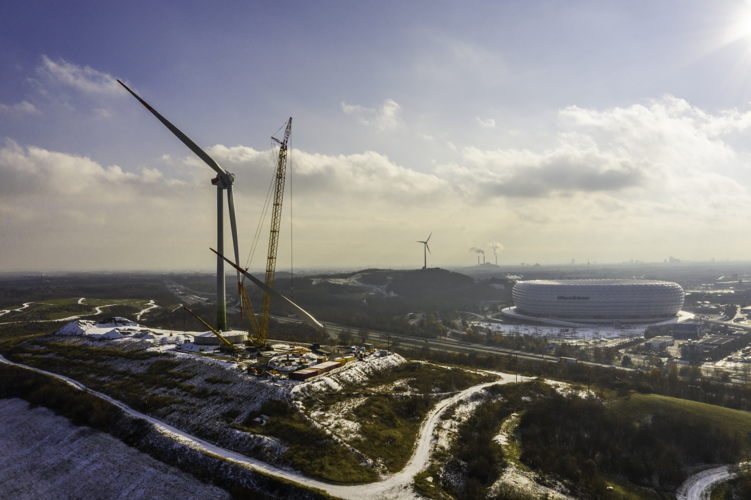 Wind mill Allianz Arena (Credit: Schmidbauer)