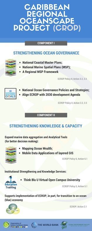 Infographic on the Caribbean Regional Oceanscape Project (CROP)