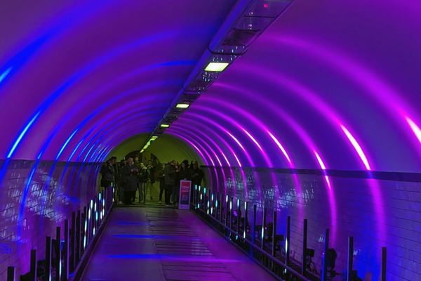 Sound and light show turns Antwerp tunnel into particle accelerator