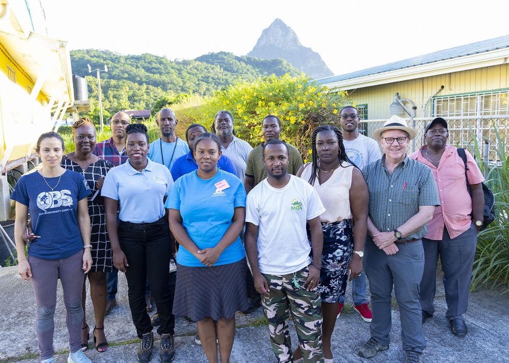 Stakeholders in Saint Lucia with CIFOR Team and OECS technical team