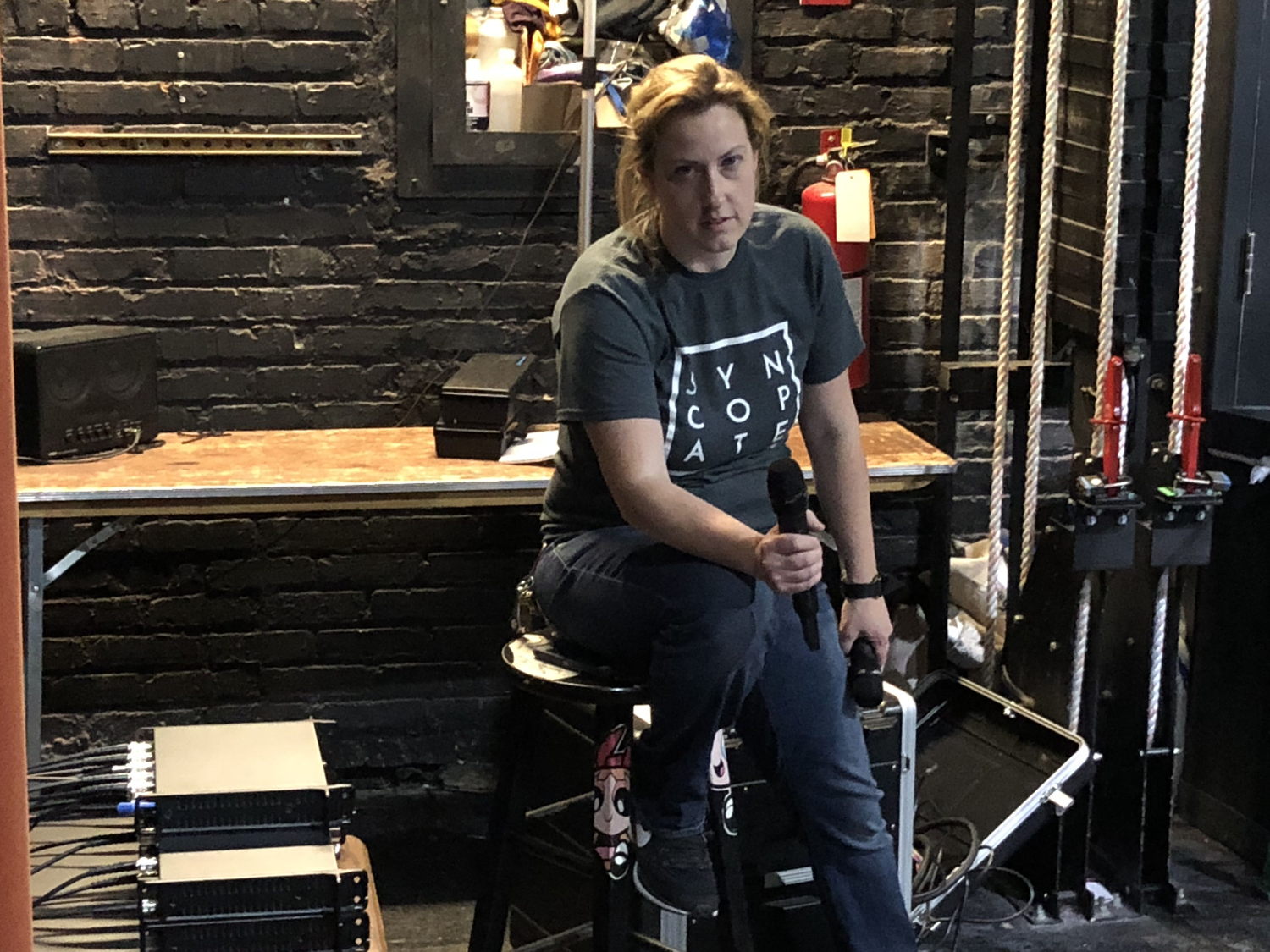 Manager Liz May conducted a shootout of products from several manufacturers, utilizing the local a cappella group as her sound source. She chose to purchase two channels of Digital 6000 wireless and an additional four channels of G3 wireless.