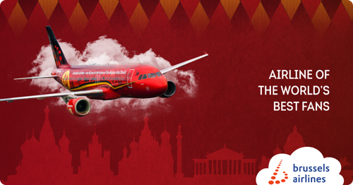 Brussels Airlines flies Red Devils fans to the World Cup in Russia.