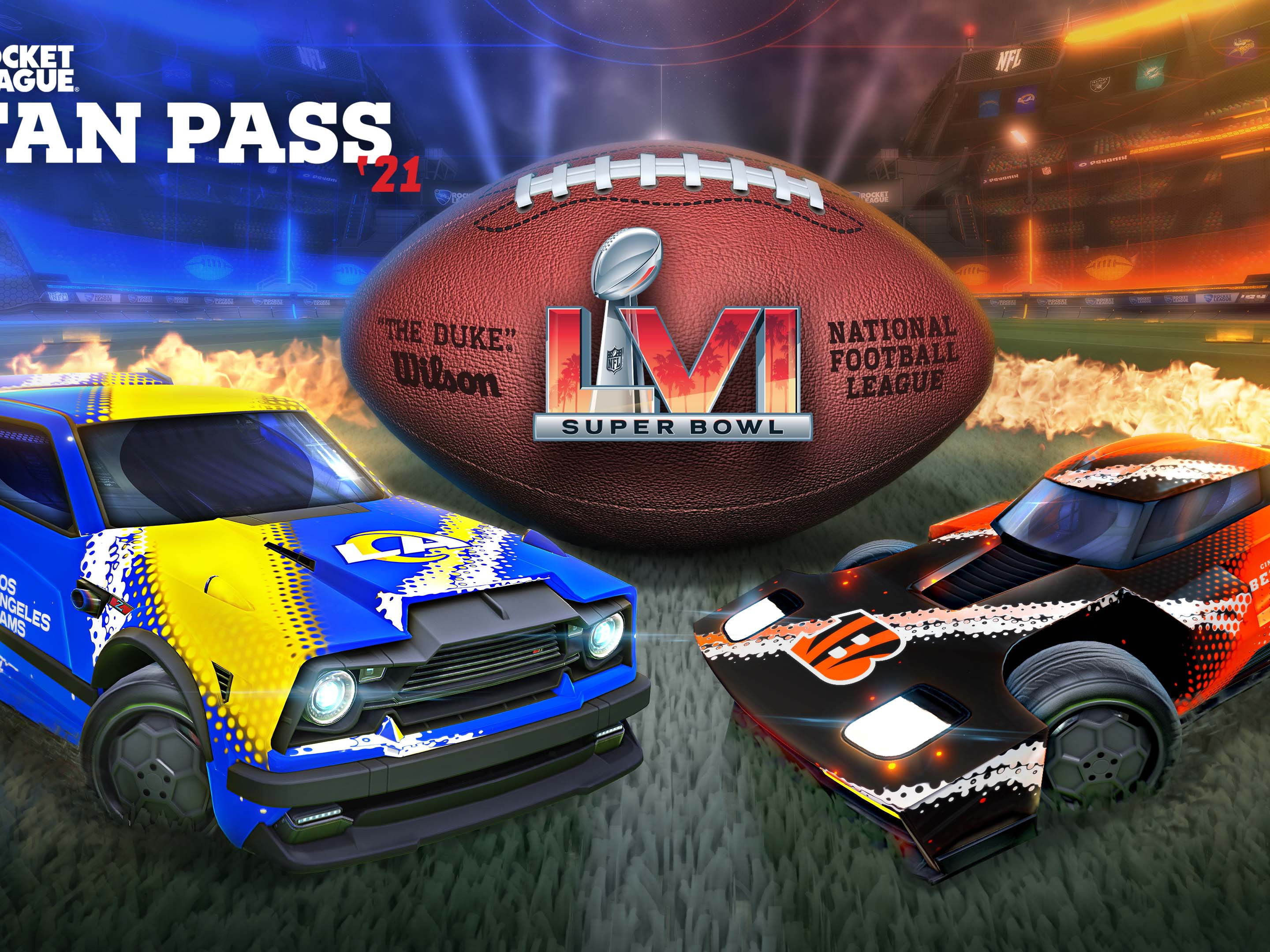 Rocket League Celebra el Super Bowl LVI con nuevo contenido en el NFL Fan Pass