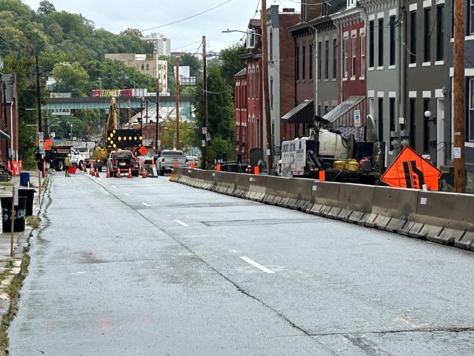 New construction zone on Forbes Avenue between Jumonville and Brady streets New construction zone on Forbes Avenue between Jumonville and Brady streets