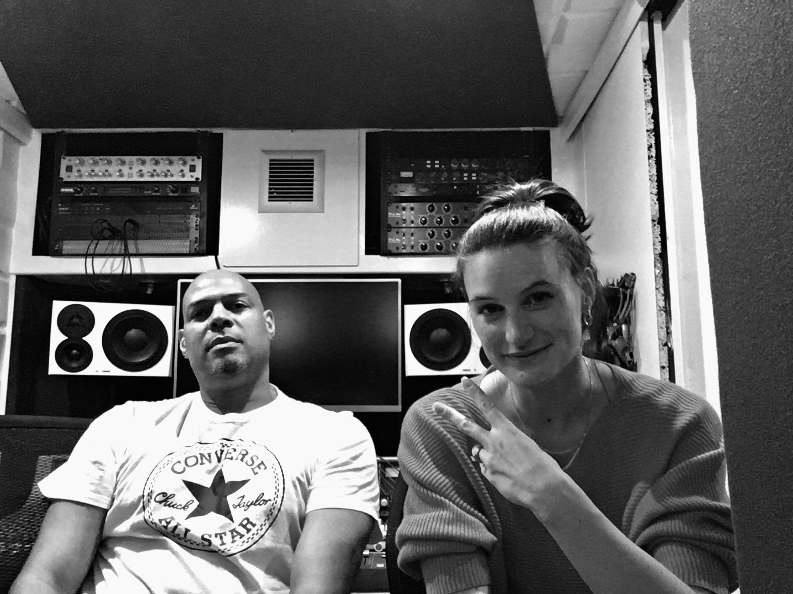 Kenny Moran and Christine Hufenbecher at Mobile Session Studio, in front of their SSL AWS 900+ SE Console Kenny Moran and Christine Hufenbecher at Mobile Session Studio, in front of their SSL AWS 900+ SE Console