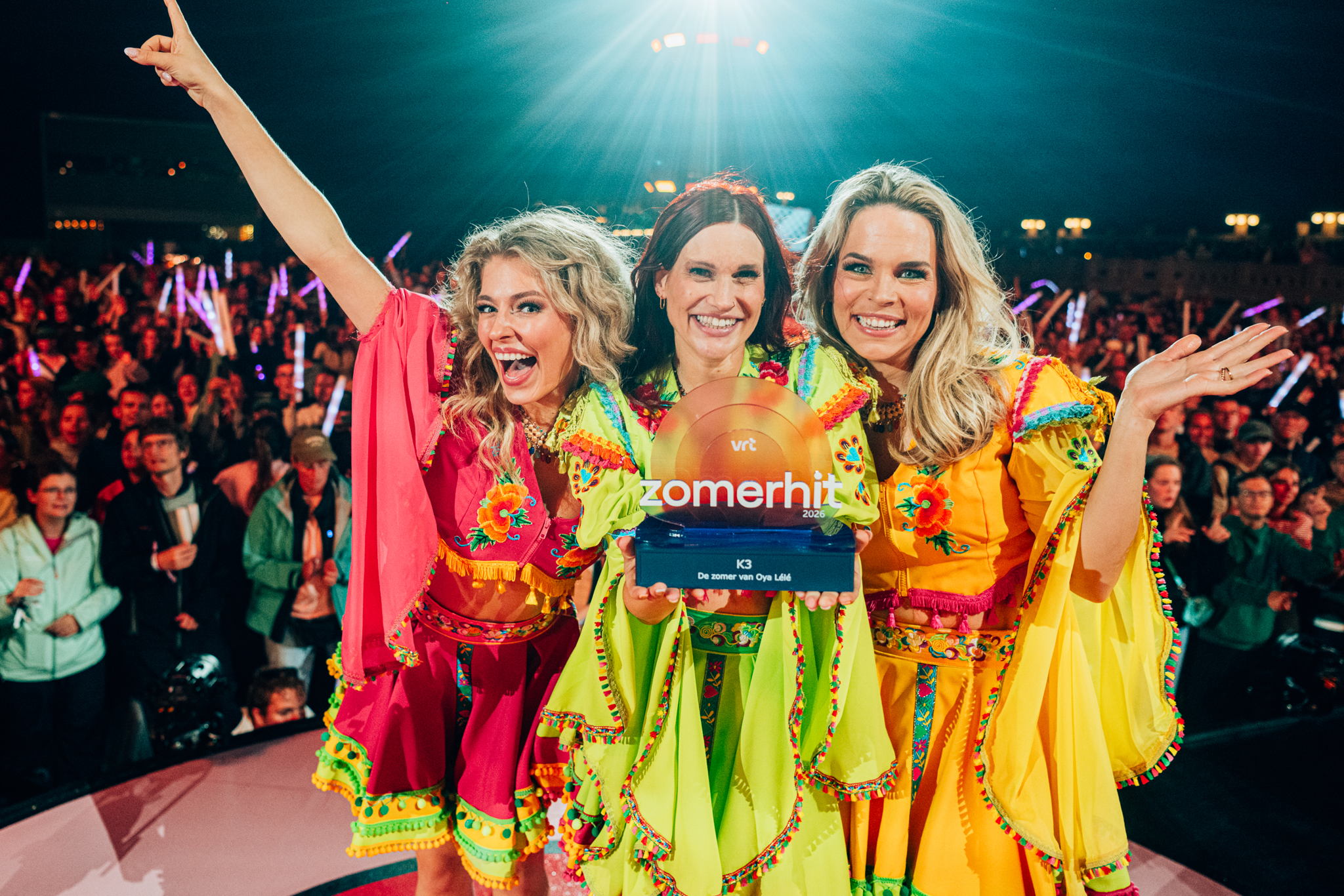 K3 with the VRT Zomerhit 2026 trophy